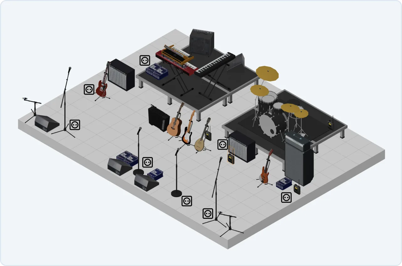 Stage Plot - Stagediver